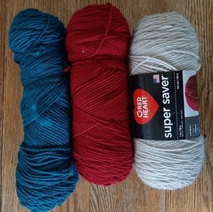 Lot of 3 Red Heart super saver yarn